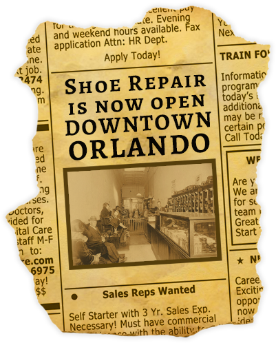 Hanson's Shoe Repair  27 East Pine St. Orlando, Fl